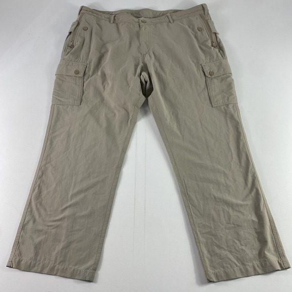 Clothing Arts Other - Clothing Arts Pants Mens 42x32 Khaki Nylon Cargo Hiking Pickpocket Proof Outdoor